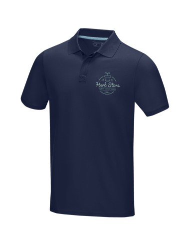 Polo orgánico GOTS de manga corta para hombre...