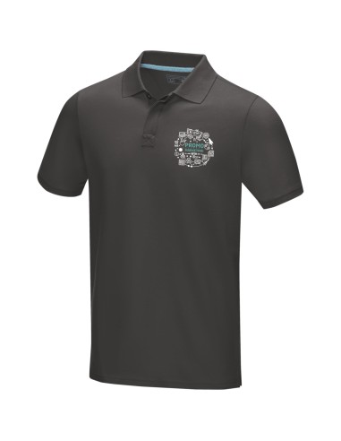 Polo orgánico GOTS de manga corta para hombre...