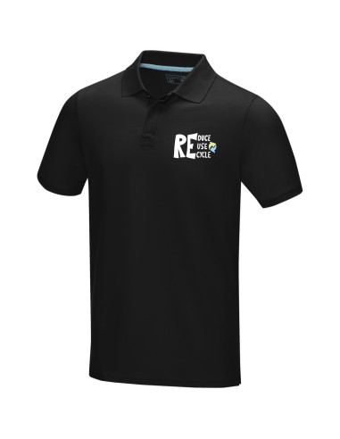 Polo orgánico GOTS de manga corta para hombre...