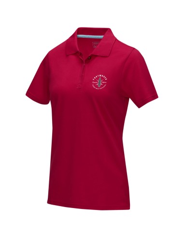Polo orgánico GOTS de manga corta para mujer...