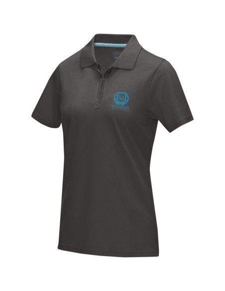 Polo orgánico GOTS de manga corta para mujer "Graphite"