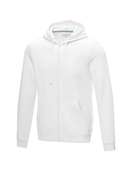 Sudadera con capucha y cremallera completa de GRS reciclado orgánico GOTS para hombre "Ruby"