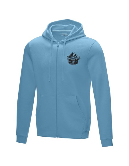 Sudadera con capucha y cremallera completa de GRS reciclado orgánico GOTS para hombre "Ruby"