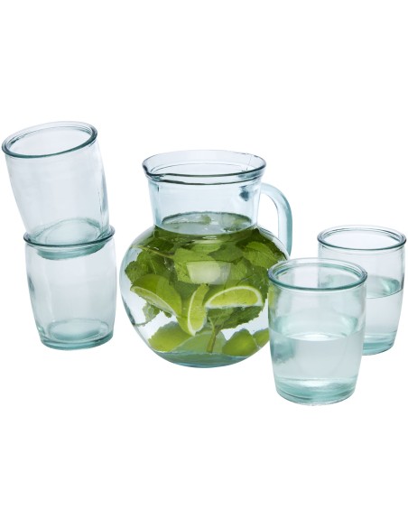 Set de 5 vasos de vidrio reciclado "Terazza"