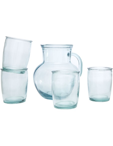 Set de 5 vasos de vidrio reciclado "Terazza"