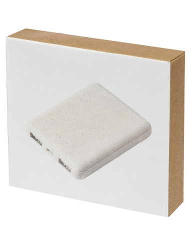 Batería externa de 5000 mAh de paja de trigo...
