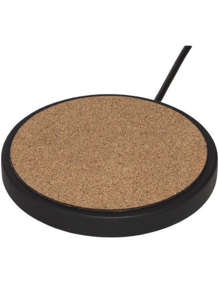 Base de carga inalámbrica de 10 W de piedra caliza/corcho "Kivi"