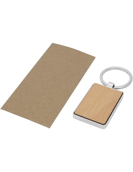 Llavero rectangular de madera de haya "Mauro"