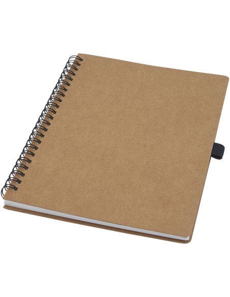 Libreta de tamaño A5 de cartón reciclado con espiral y papel de piedra "Cobble"