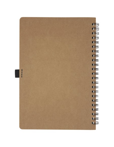 Libreta de tamaño A5 de cartón reciclado con espiral y papel de piedra "Cobble"