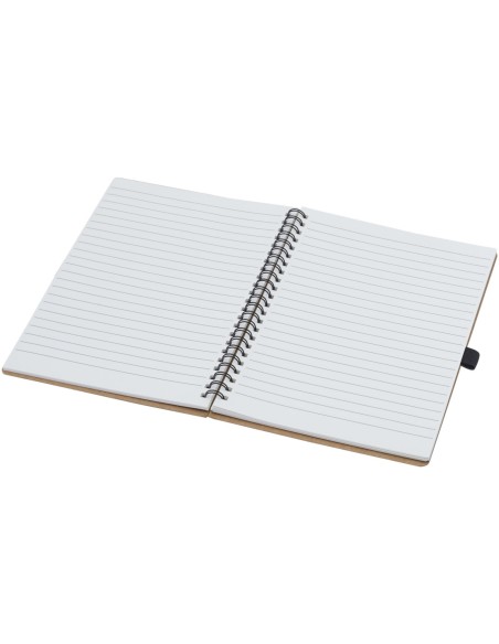 Libreta de tamaño A5 de cartón reciclado con espiral y papel de piedra "Cobble"