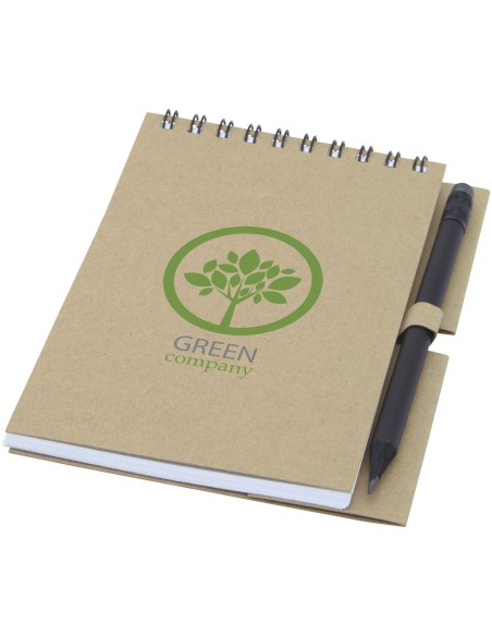 Libreta pequeña con espiral y lápiz "Luciano Eco"