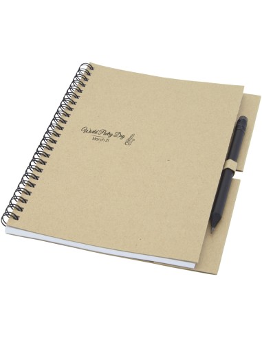 Libreta mediana con espiral y lápiz "Luciano Eco"
