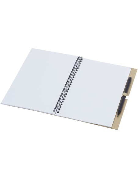 Libreta mediana con espiral y lápiz "Luciano Eco"