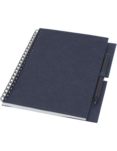 Libreta mediana con espiral y lápiz "Luciano Eco"