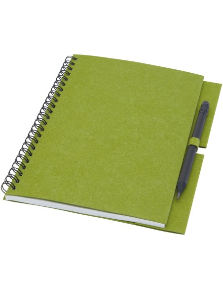 Libreta mediana con espiral y lápiz "Luciano Eco"