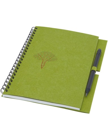 Libreta mediana con espiral y lápiz "Luciano Eco"