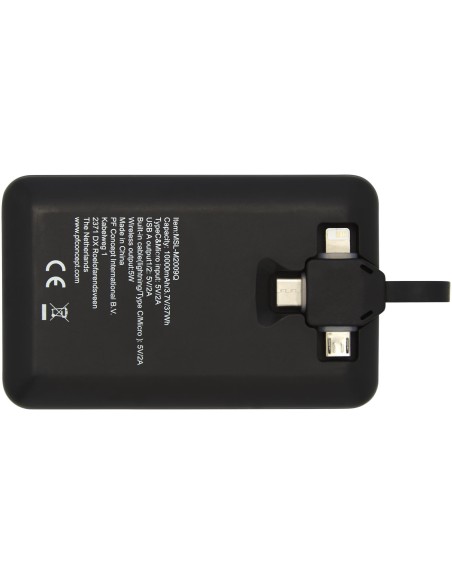 Batería externa inalámbrica de 10,000 mAh con cable 3 en 1 "Kano"