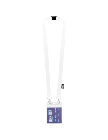 Lanyard de PET reciclado con dos ganchos "Adam"