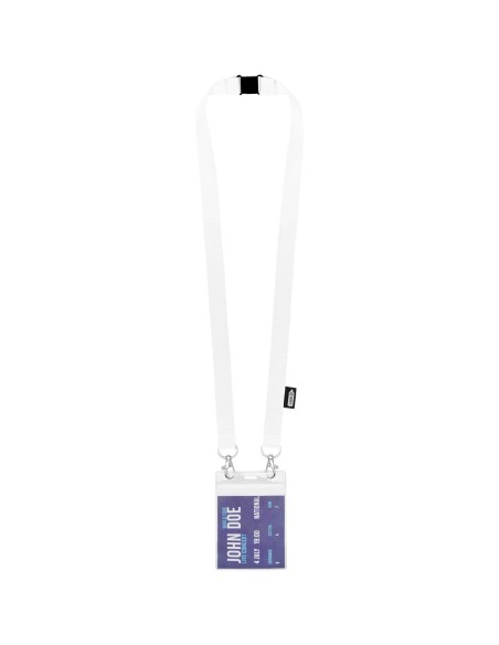 Lanyard de PET reciclado con dos ganchos "Adam"