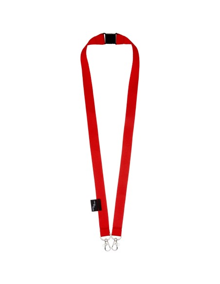 Lanyard de PET reciclado con dos ganchos "Adam"
