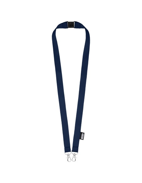 Lanyard de PET reciclado con dos ganchos "Adam"