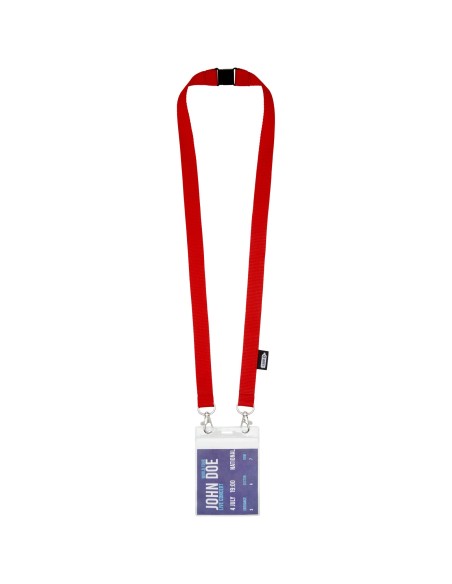 Lanyard de PET reciclado con dos ganchos "Adam"