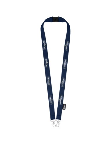 Lanyard de PET reciclado con dos ganchos "Adam"