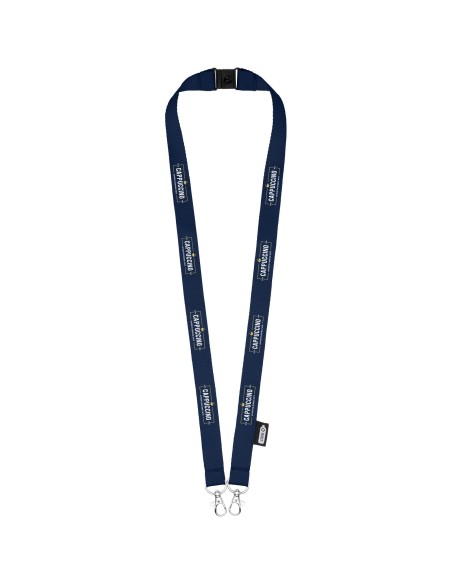 Lanyard de PET reciclado con dos ganchos "Adam"