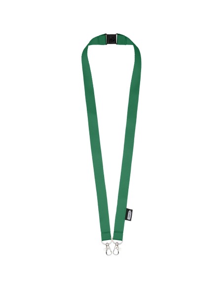 Lanyard de PET reciclado con dos ganchos "Adam"