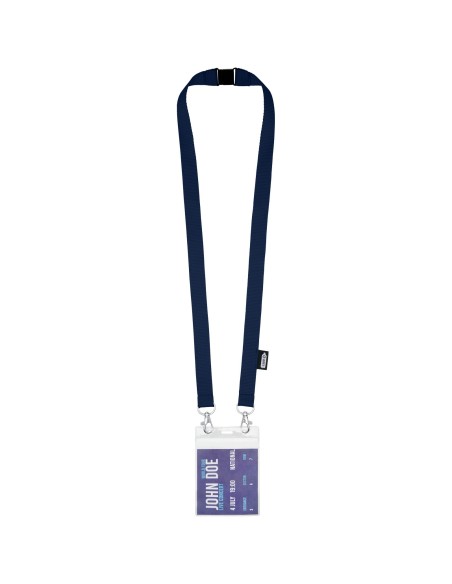Lanyard de PET reciclado con dos ganchos "Adam"