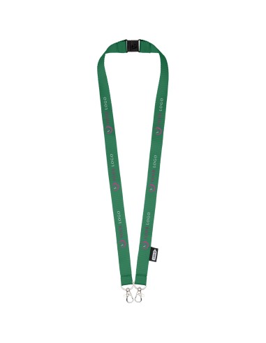 Lanyard de PET reciclado con dos ganchos "Adam"