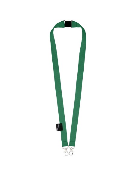 Lanyard de PET reciclado con dos ganchos "Adam"