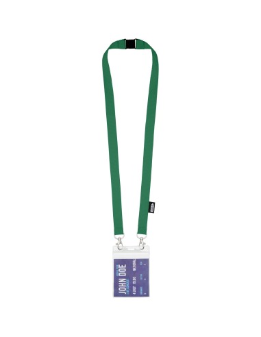 Lanyard de PET reciclado con dos ganchos "Adam"