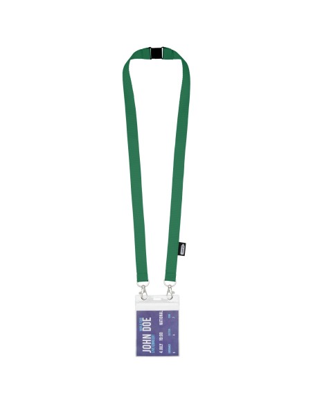Lanyard de PET reciclado con dos ganchos "Adam"