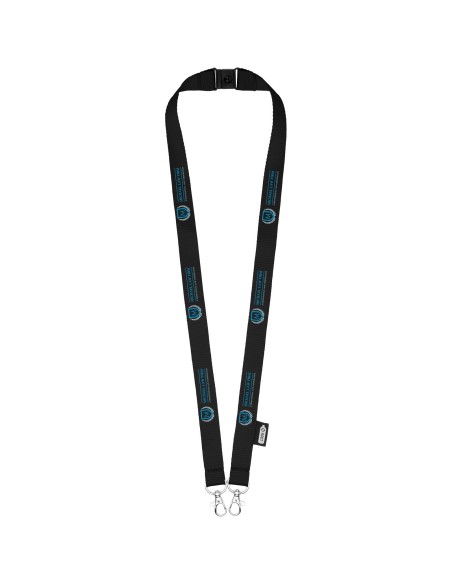 Lanyard de PET reciclado con dos ganchos "Adam"