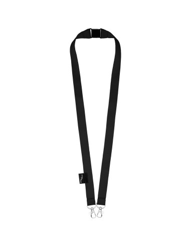 Lanyard de PET reciclado con dos ganchos "Adam"