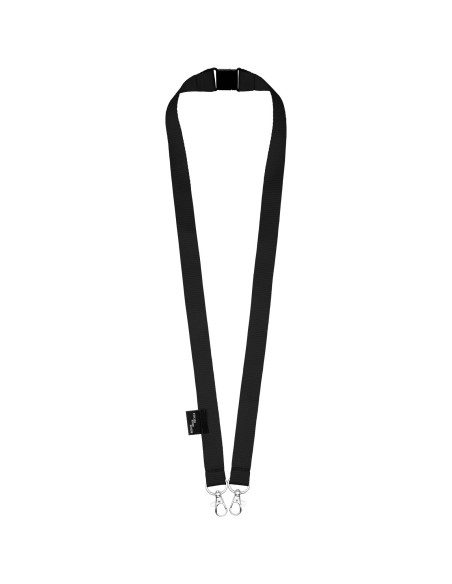 Lanyard de PET reciclado con dos ganchos "Adam"