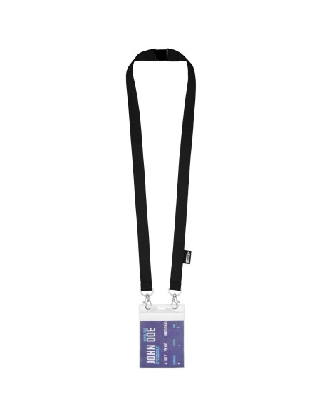 Lanyard de PET reciclado con dos ganchos "Adam"