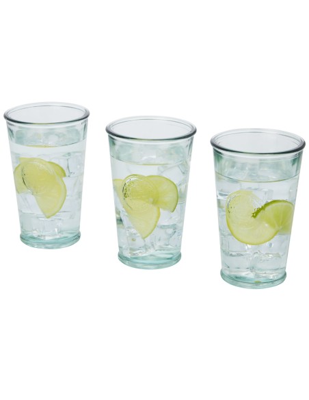 Juego de tres piezas  de vidrio reciclado de 300 ml "Copa"