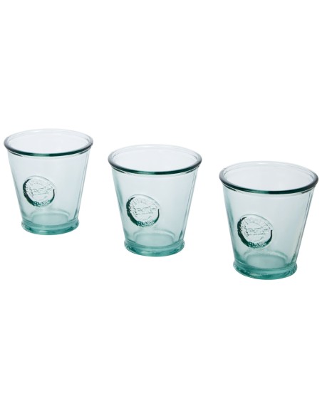 Juego de tres piezas de vidrio reciclado de 250 ml "Copa"