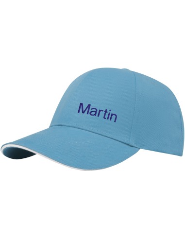 Gorra sandwich reciclada de 6 paneles GRS "Topaz"
