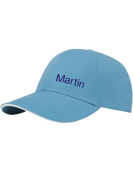 Gorra sandwich reciclada de 6 paneles GRS "Topaz"