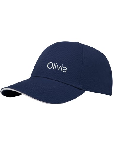 Gorra sandwich reciclada de 6 paneles GRS "Topaz"