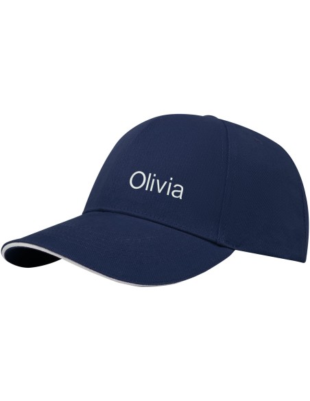 Gorra sandwich reciclada de 6 paneles GRS "Topaz"