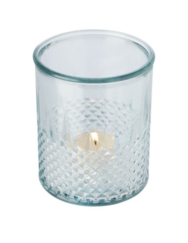 Portavelas de vidrio reciclado para velas...