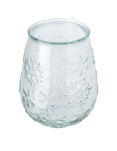 Portavelas de vidrio reciclado para velas flotantes "Faro"