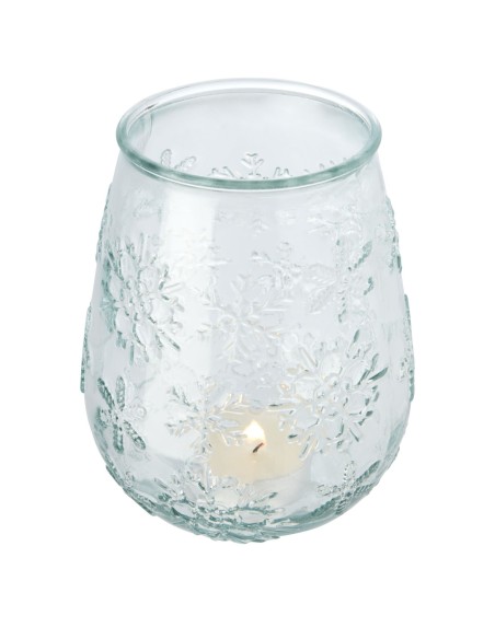 Portavelas de vidrio reciclado para velas flotantes "Faro"