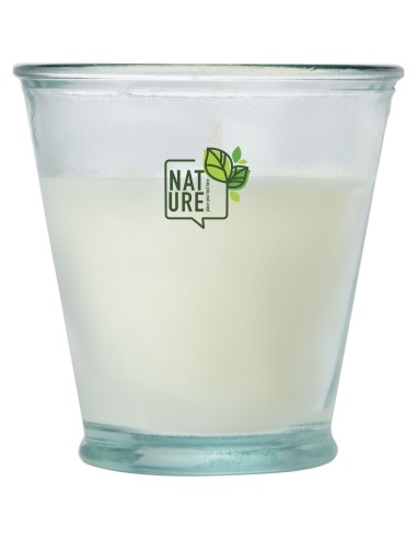 Vela de soja con soporte de vidrio reciclado...