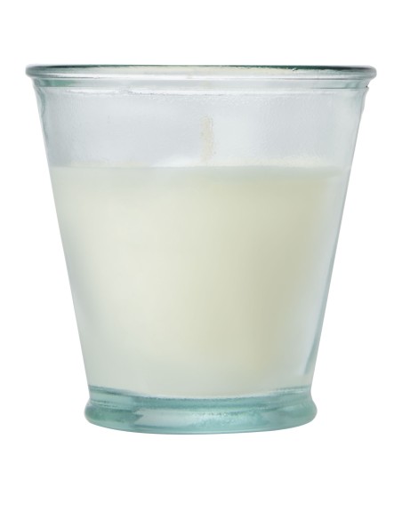 Vela de soja con soporte de vidrio reciclado "Luzz"